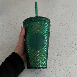 Starbucks Emerald Textured Cup with Straw
